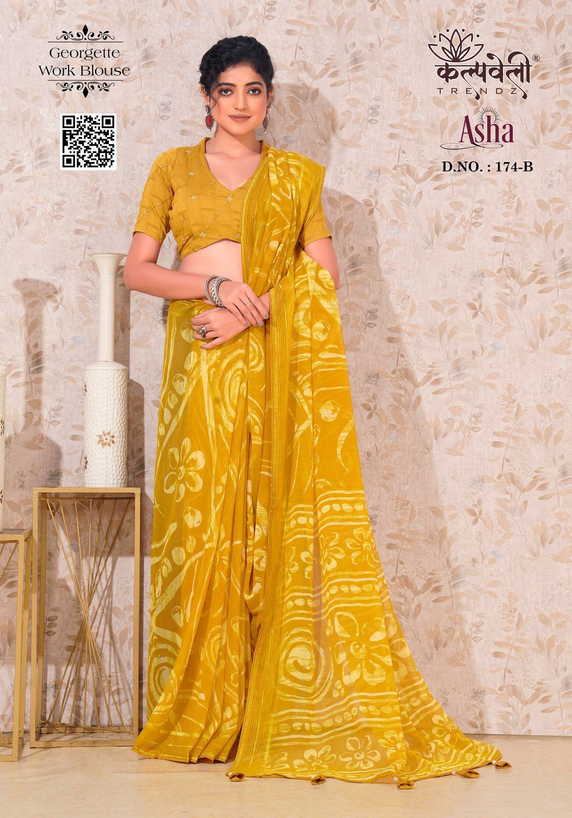 Asha 174 By Kalpatru Georgette Printed Designer Sarees Wholesale Price In Surat